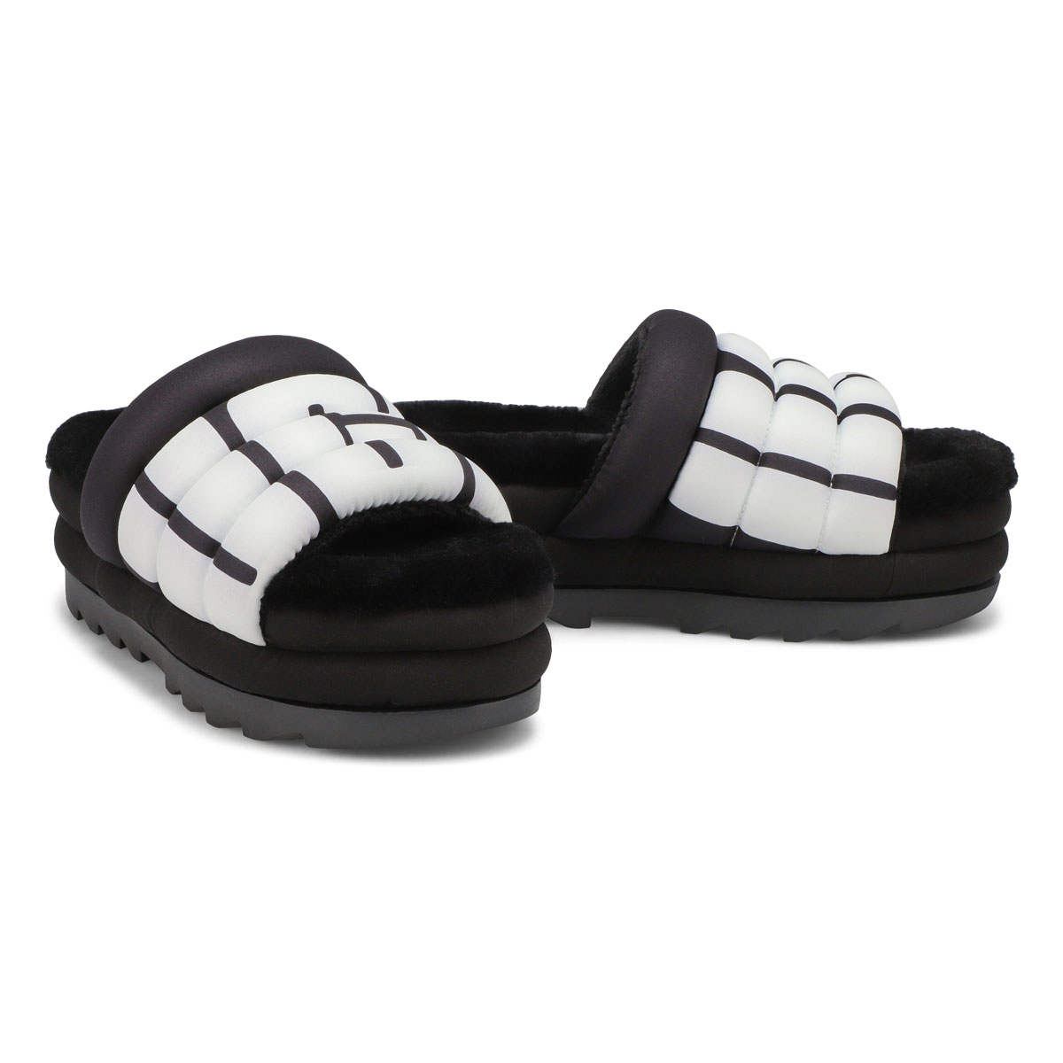 Women's Puft Slide Logo Platform Sandal  - Black