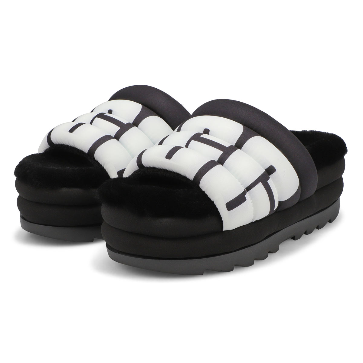 Women's Puft Slide Logo Platform Sandal  - Black