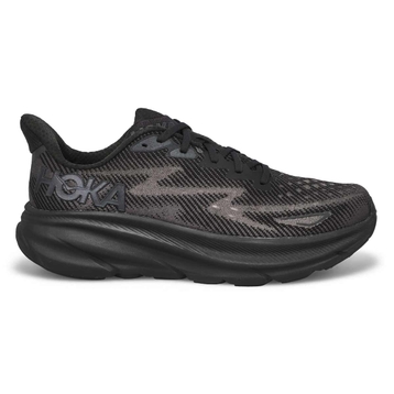 Men's Clifton 9 Lace Up Performance Runner - Black