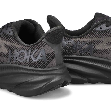 Men's Clifton 9 Lace Up Performance Runner - Black