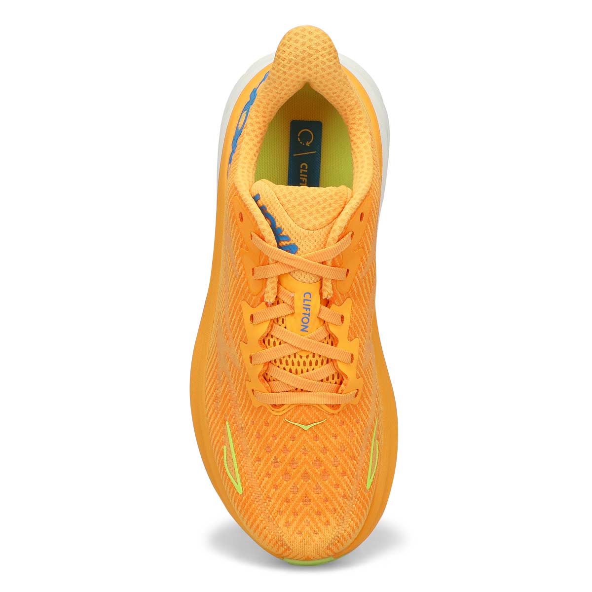 Men's Clifton 9 Lace Up Performance Runner - Solar Flare/Lettuce