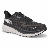Women's Clifton 9 Lace Up Performance Runner - Black/White