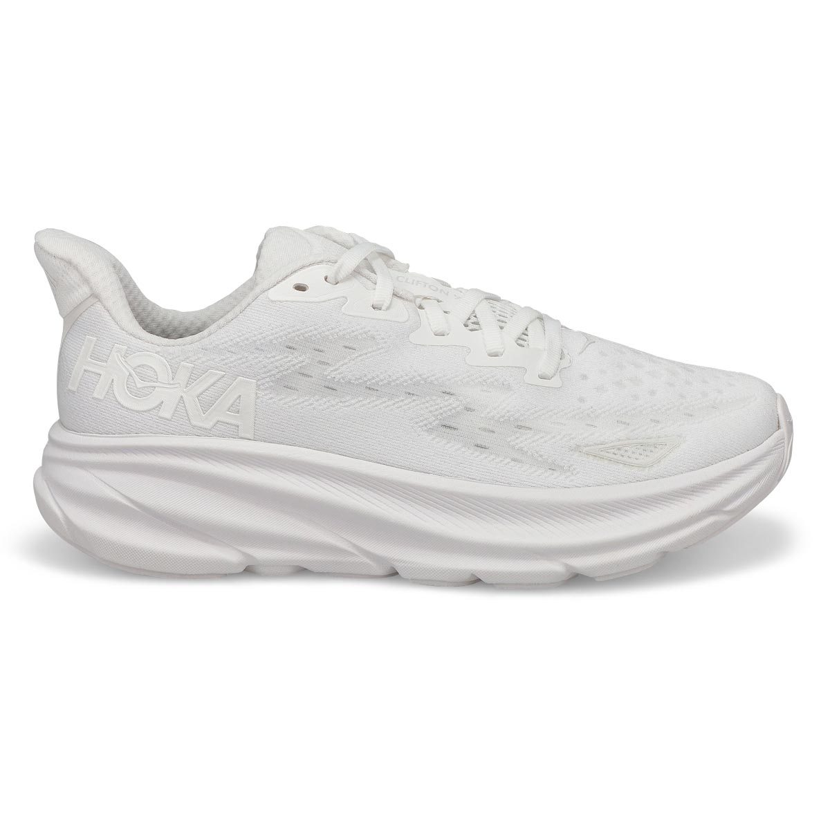 Women's Clifton 9 Lace Up Performance Runner - White/White