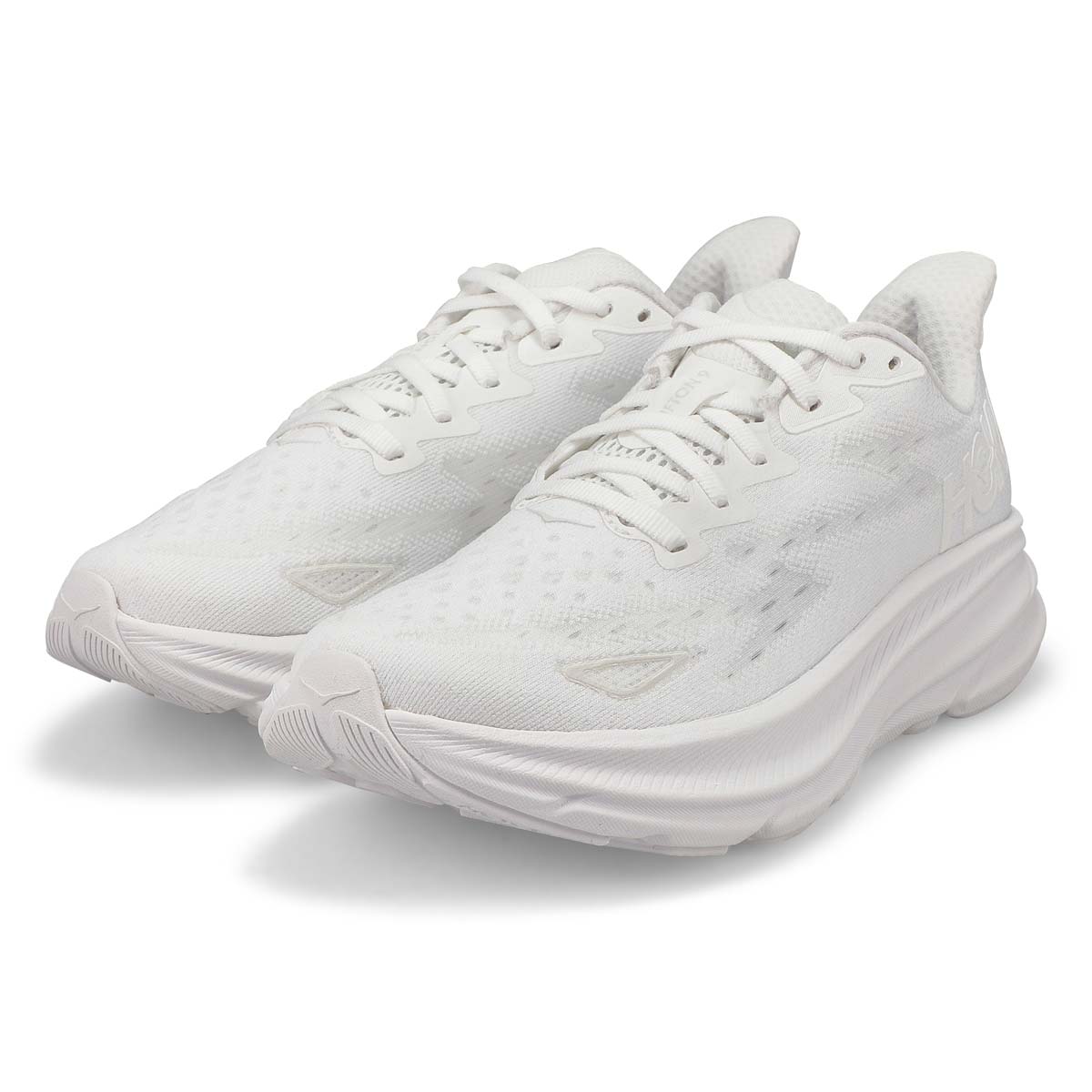 Women's Clifton 9 Lace Up Performance Runner - White/White