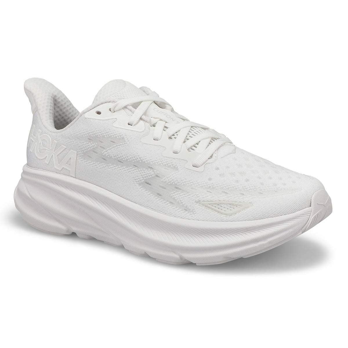 Women's Clifton 9 Lace Up Performance Runner - White/White