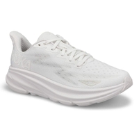 Women's Clifton 9 Lace Up Performance Runner - White/White