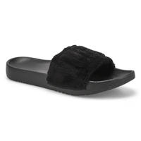 Women's Mahalia Casual Slide Sandal - Black Terry