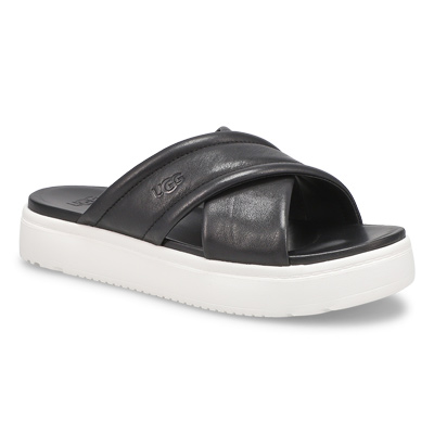 Lds Zayne Crossband Platform Sandal - Black