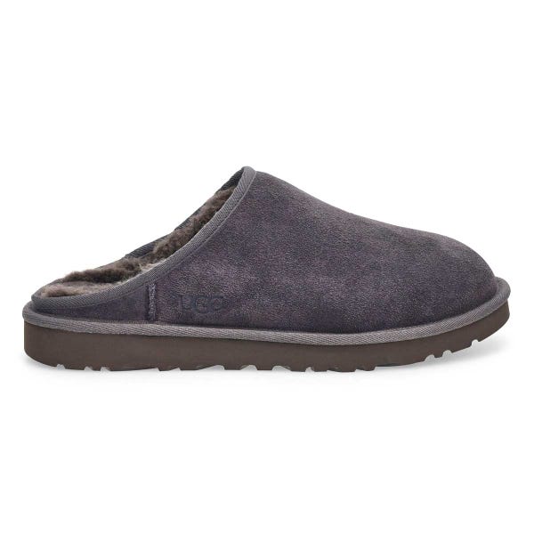 Men's Classic Slip On Sheepskin Slipper - Dark Grey
