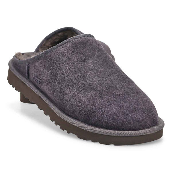 Men's Classic Slip On Sheepskin Slipper - Dark Grey