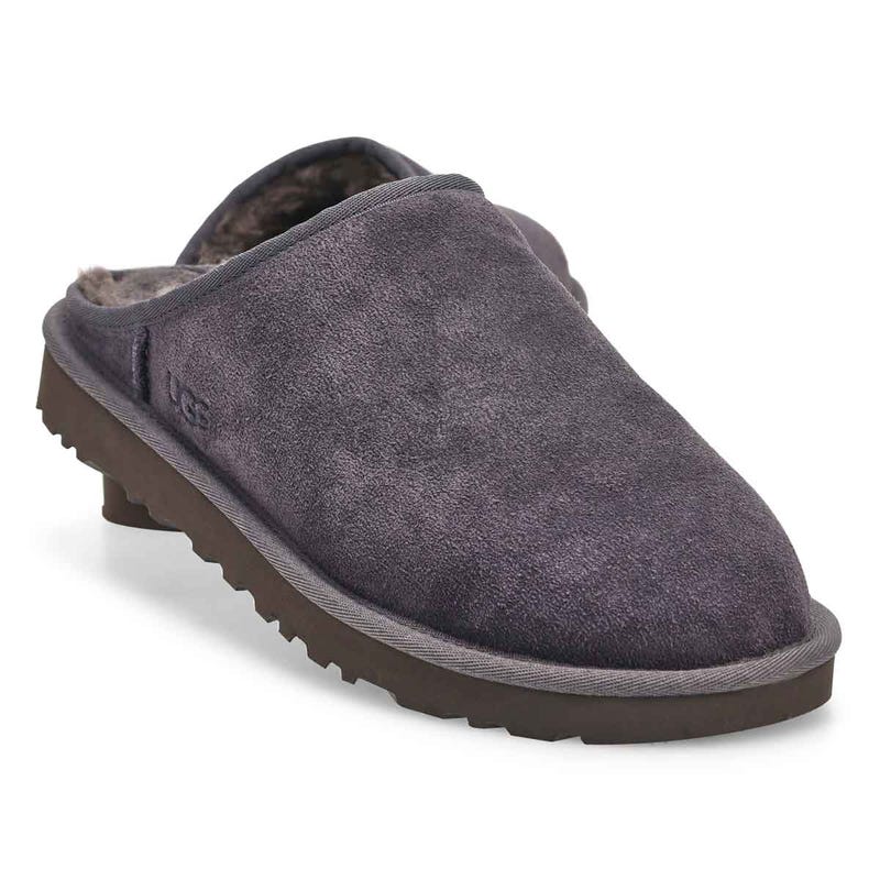 Men's Classic Slip On Sheepskin Slipper - Dark Grey