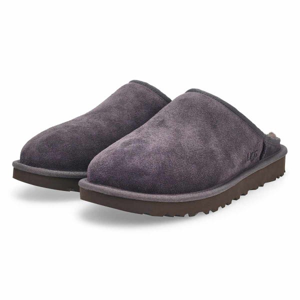 Men's Classic Slip On Sheepskin Slipper - Dark Grey