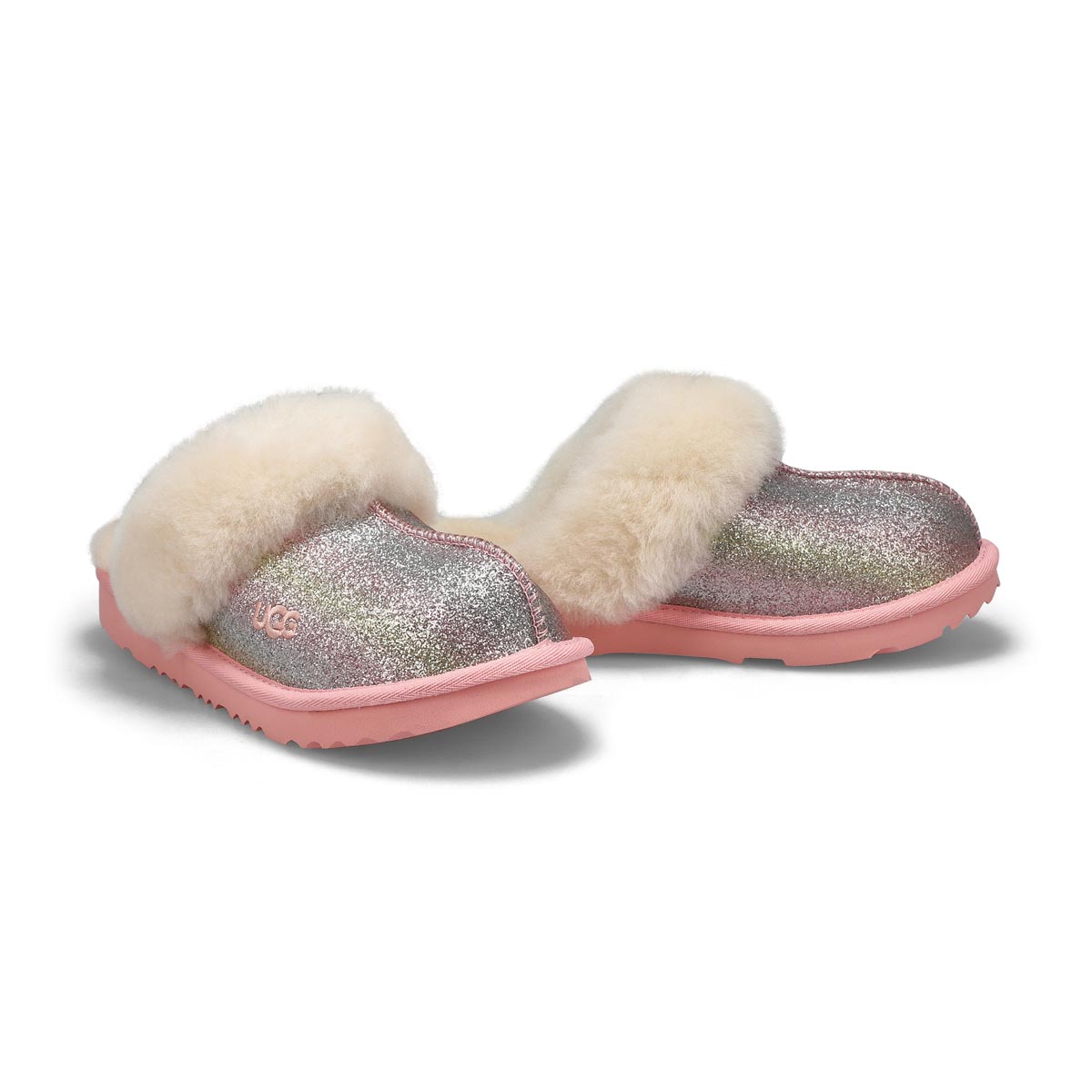 Pantoufle en mouton COZY II GLITTER, multi, filles
