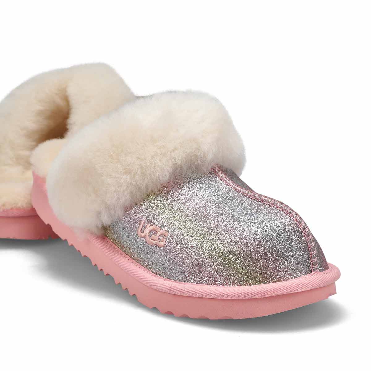 Pantoufle en mouton COZY II GLITTER, multi, filles