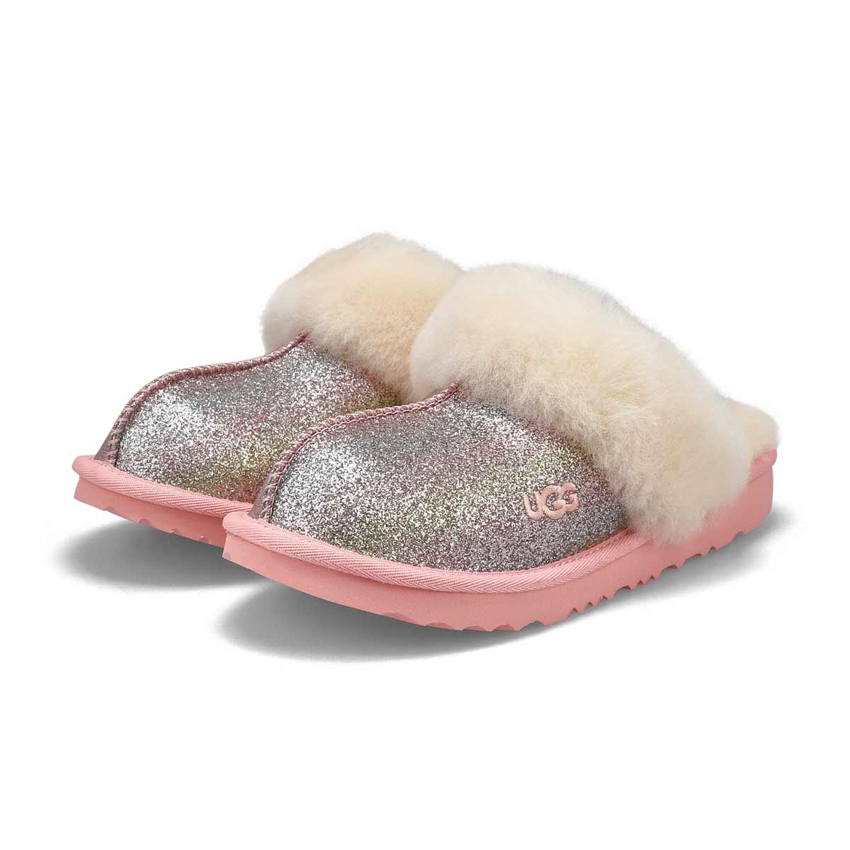Pantoufle en mouton COZY II GLITTER, multi, filles