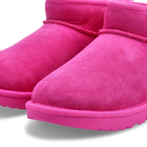 Girls Classic Ultra Mini Sheepskin Boot - Bright Fuchsia