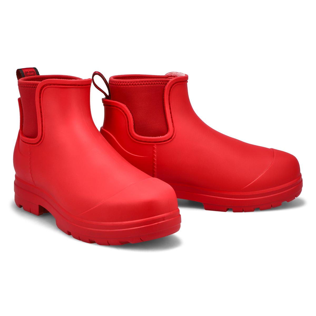 Womens Droplet Chelsea Rain Boot-Samba Red