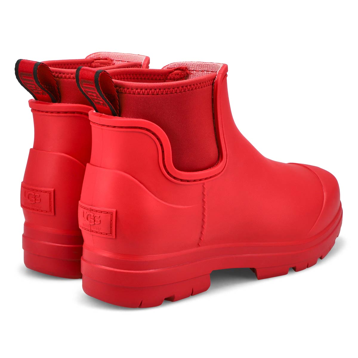 Womens Droplet Chelsea Rain Boot-Samba Red