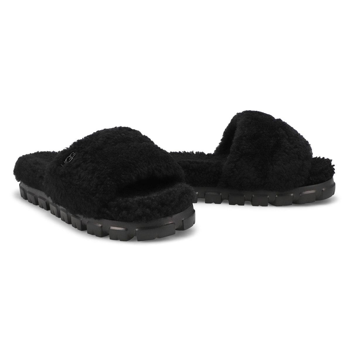 Pantoufle COZETTA CURLY, noir, femmes