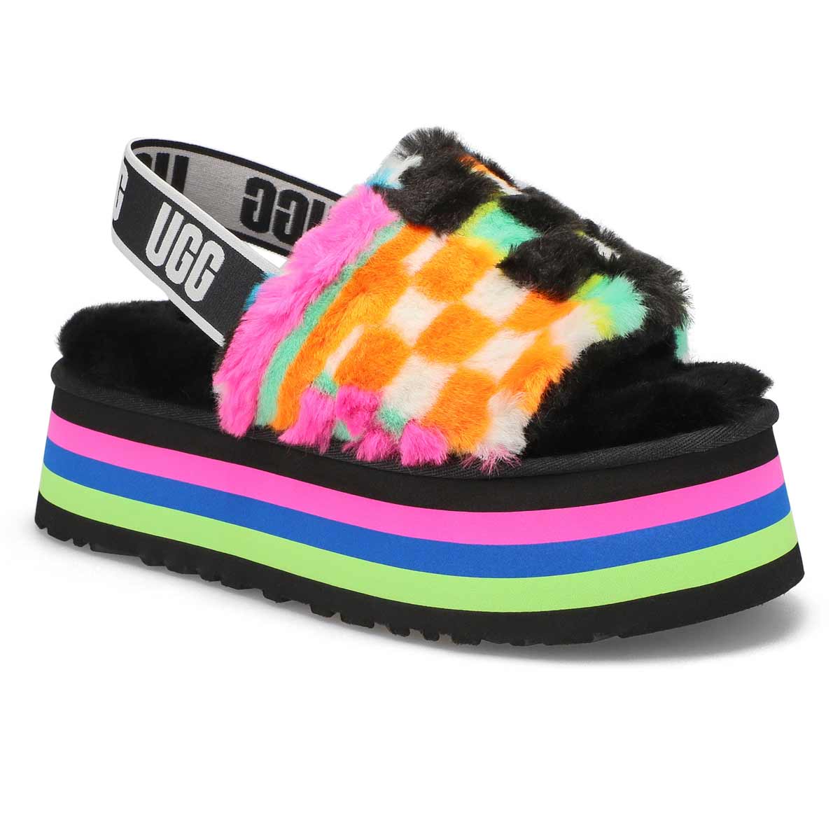 Pantoufle DISCO CHECKS SLIDE, femmes