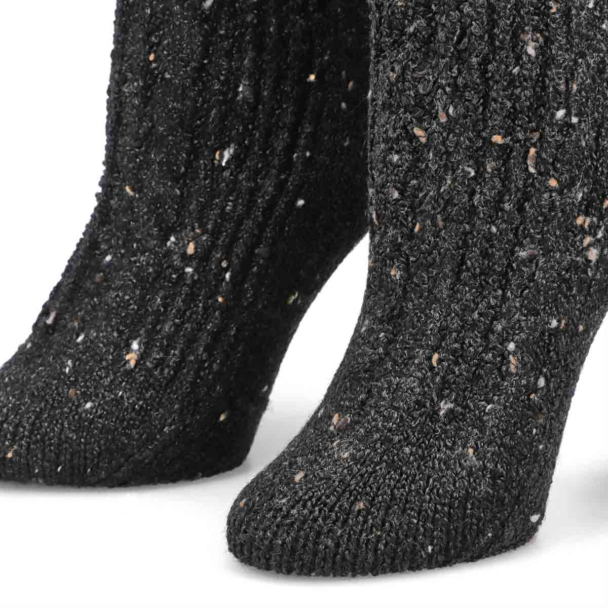 Women's Radell Cable Knit Sock - Black Speckle