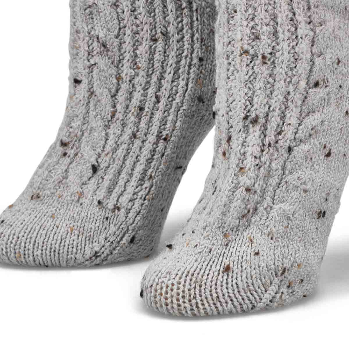 Chaussettes RADELL CABLE KNIT, gris moucheté,femme