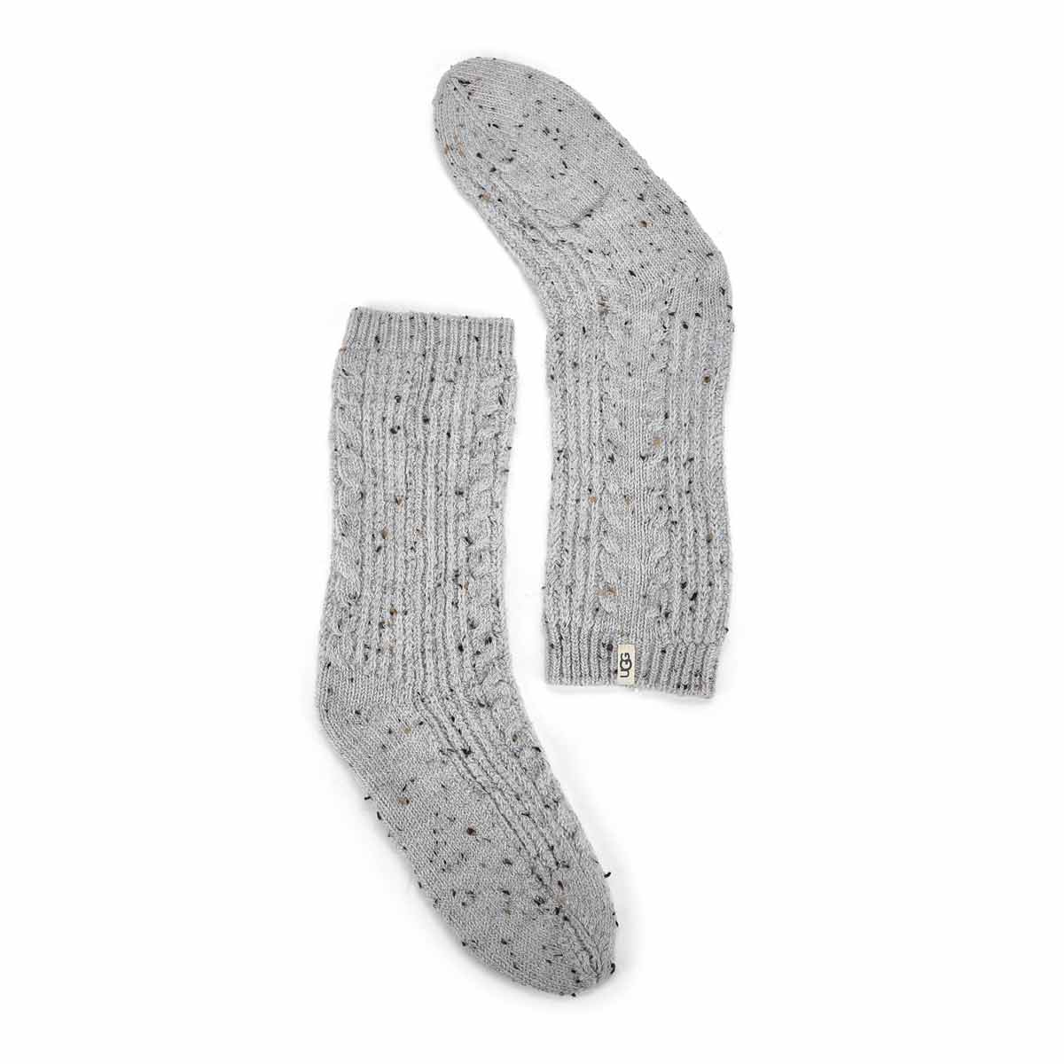 Chaussettes RADELL CABLE KNIT, gris moucheté,femme