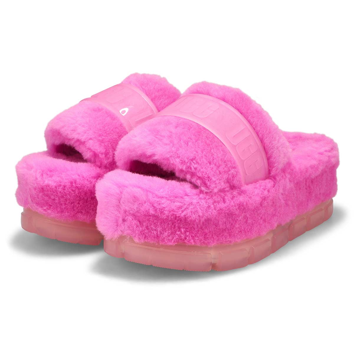 Women's Fluffita Clear Slipper - Carnation