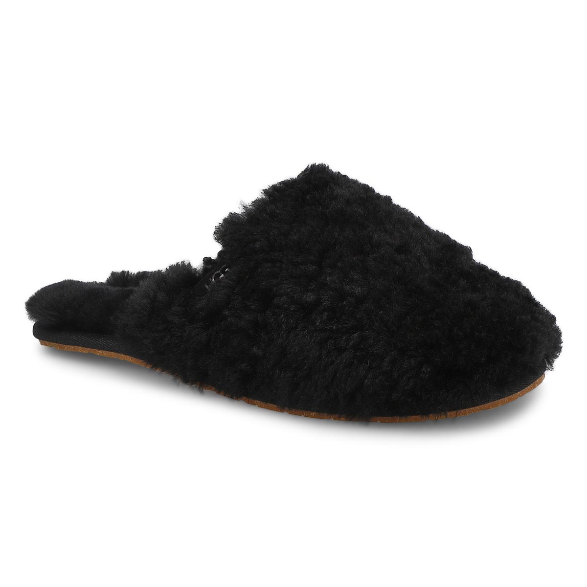 UGG Women's Maxi Curly Slide Slipper - Black | SoftMoc.com