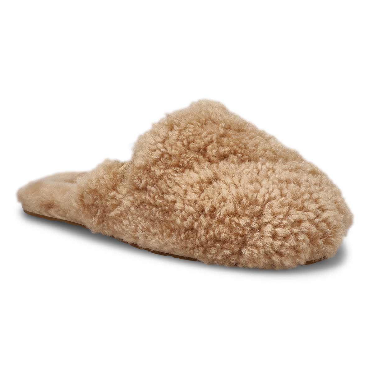 UGG Women's Maxi Curly Slide Slipper - Sand | SoftMoc.com