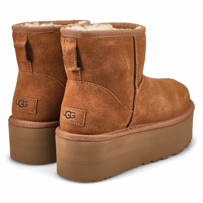 Botte CLASSIC MINI PLATFORM, châtaigne, femmes