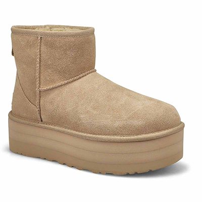 Botte Classic Mini Platform, moutarde, femme