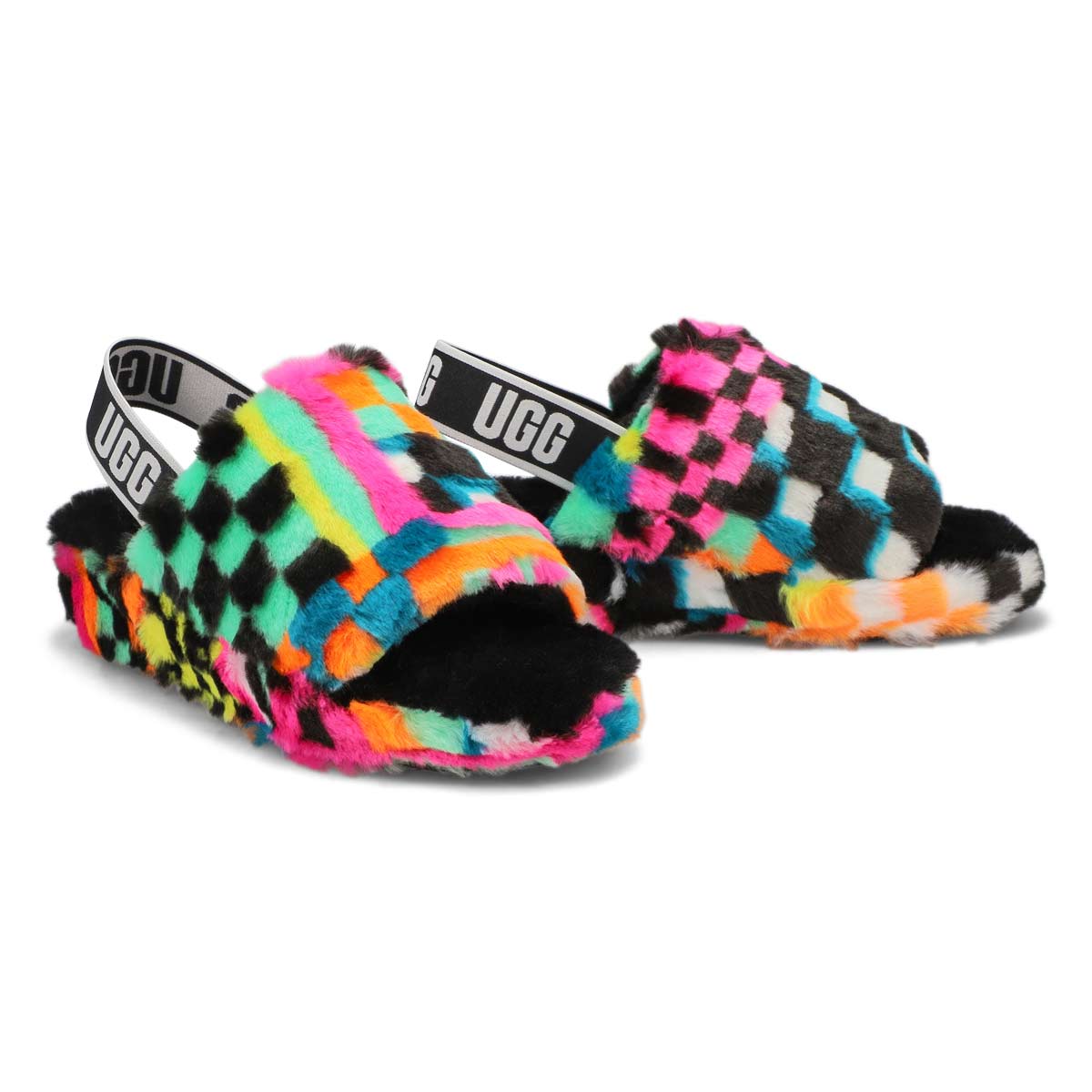 Women's Fluff Yeah Slide Checks Slipper