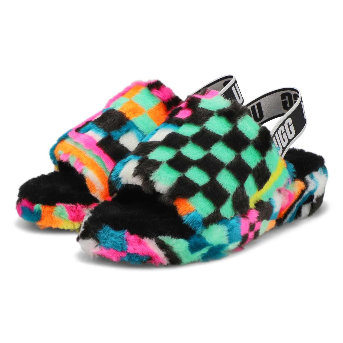 Women's Fluff Yeah Slide Checks Slipper