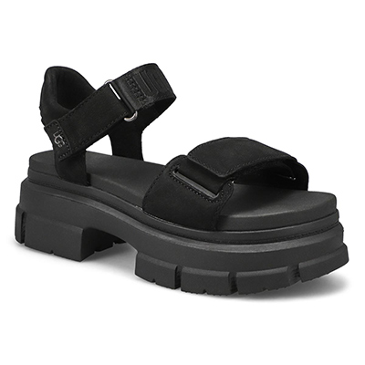 Lds Ashton Casual Platform Sandal - Black