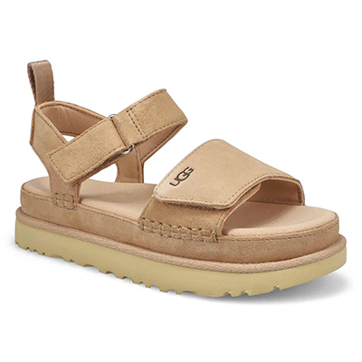 Lds Golden Star Platform Sandal - Driftwood