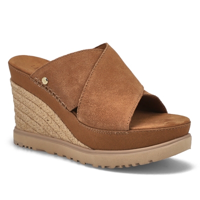 Lds Abbot Slide Wedge Sandal - Chestnut