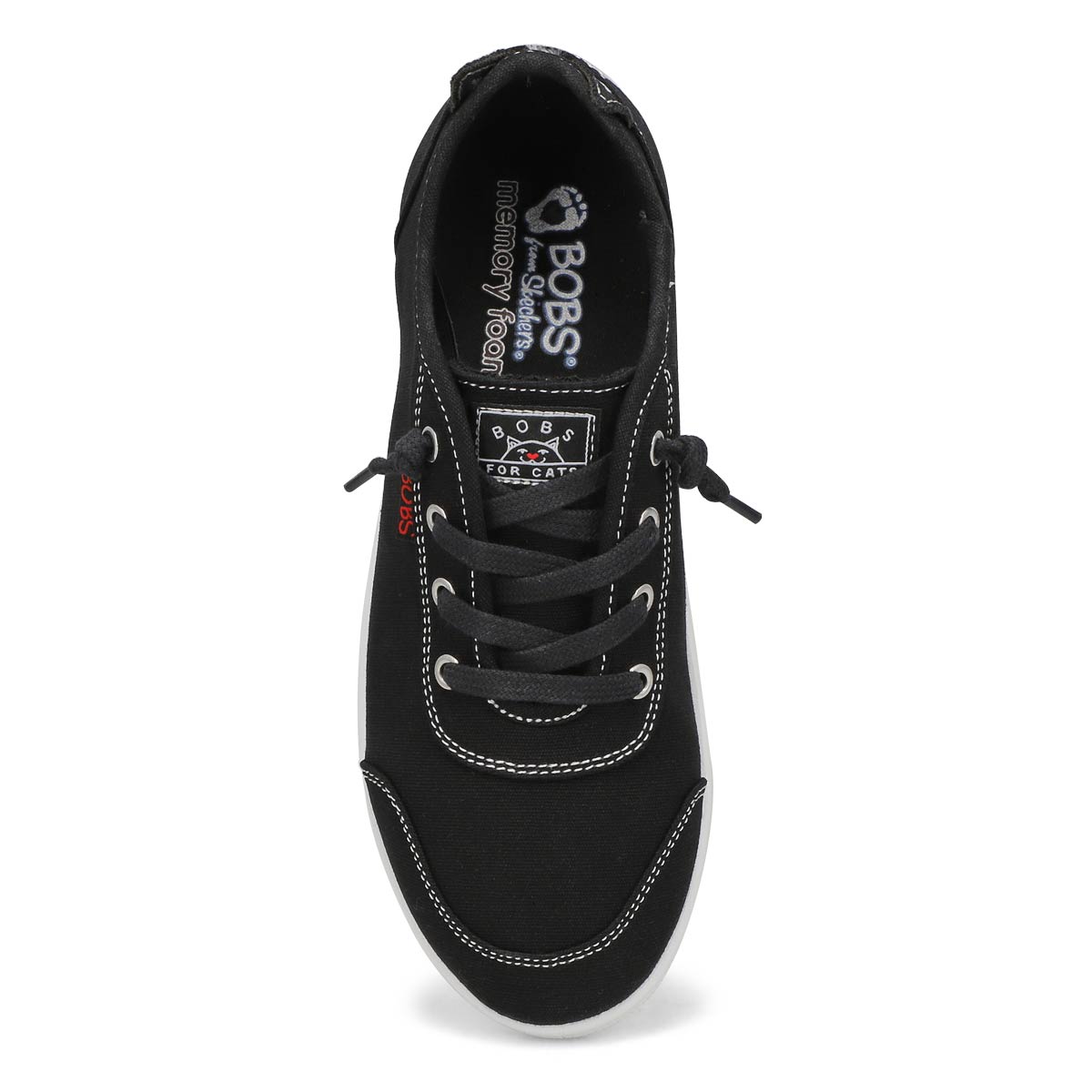 Women's Bobs B Cute Heel Strut Sneaker - Black