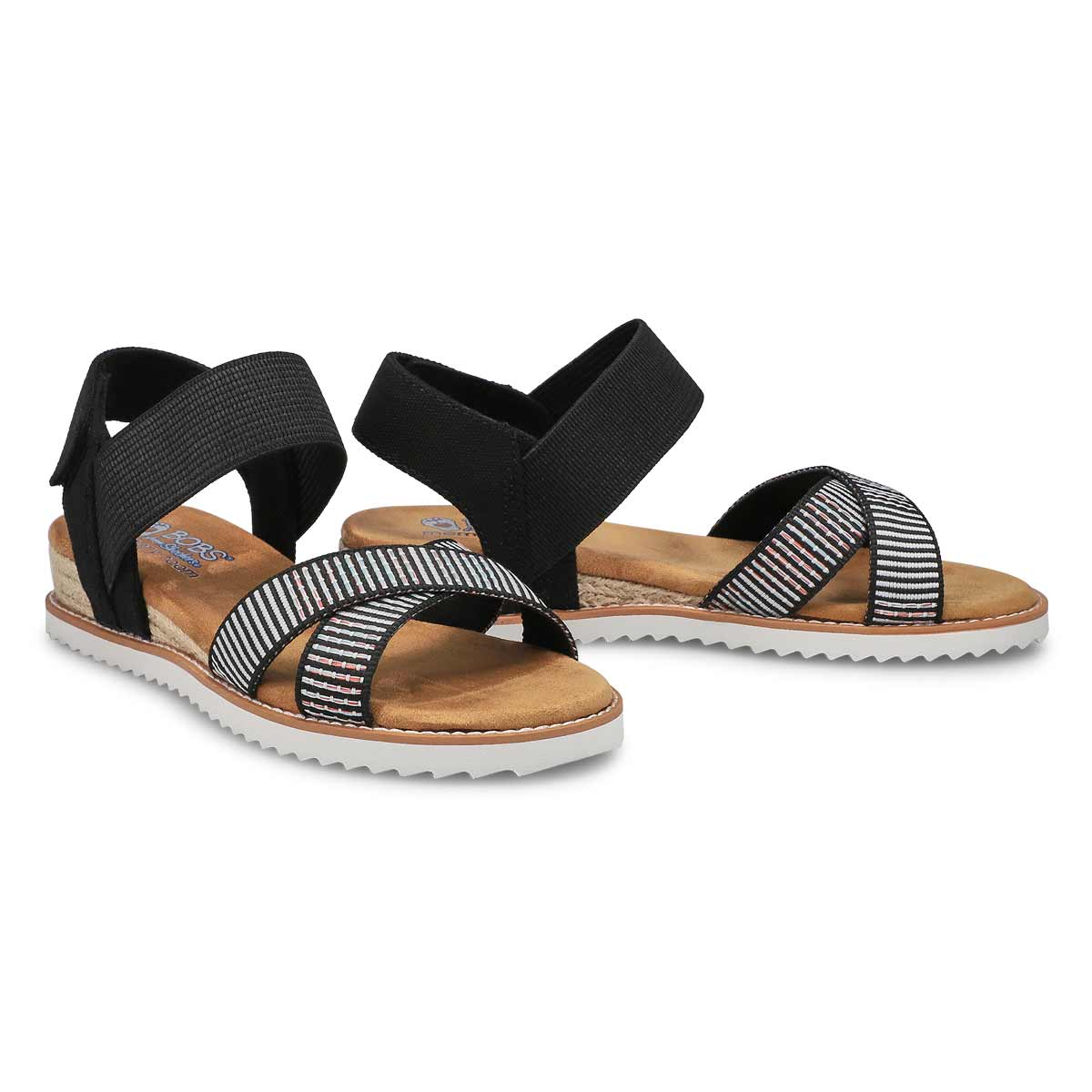 Women's Desert Kiss Cross Strap Sandal - Black/Multi