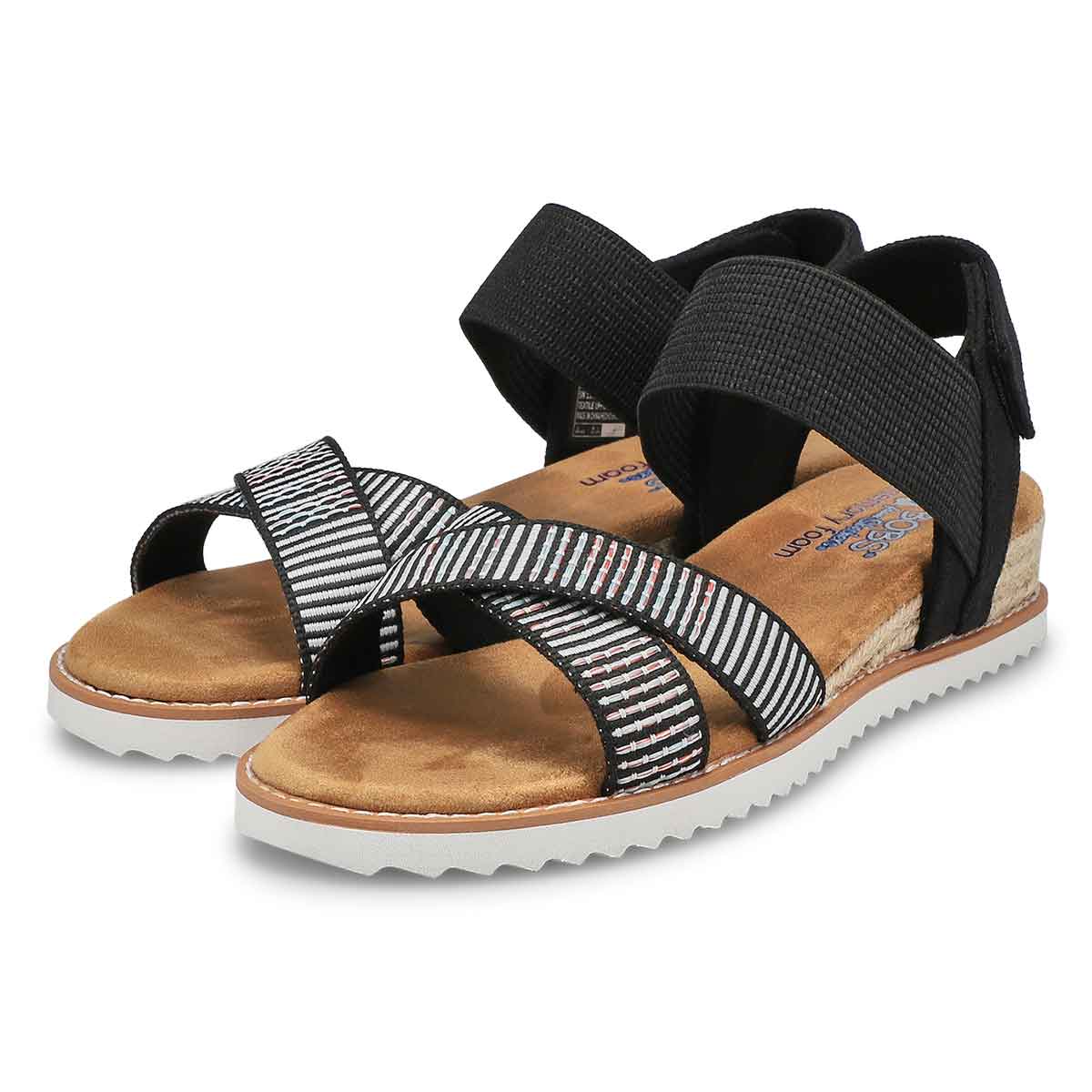 Women's Desert Kiss Cross Strap Sandal - Black/Multi