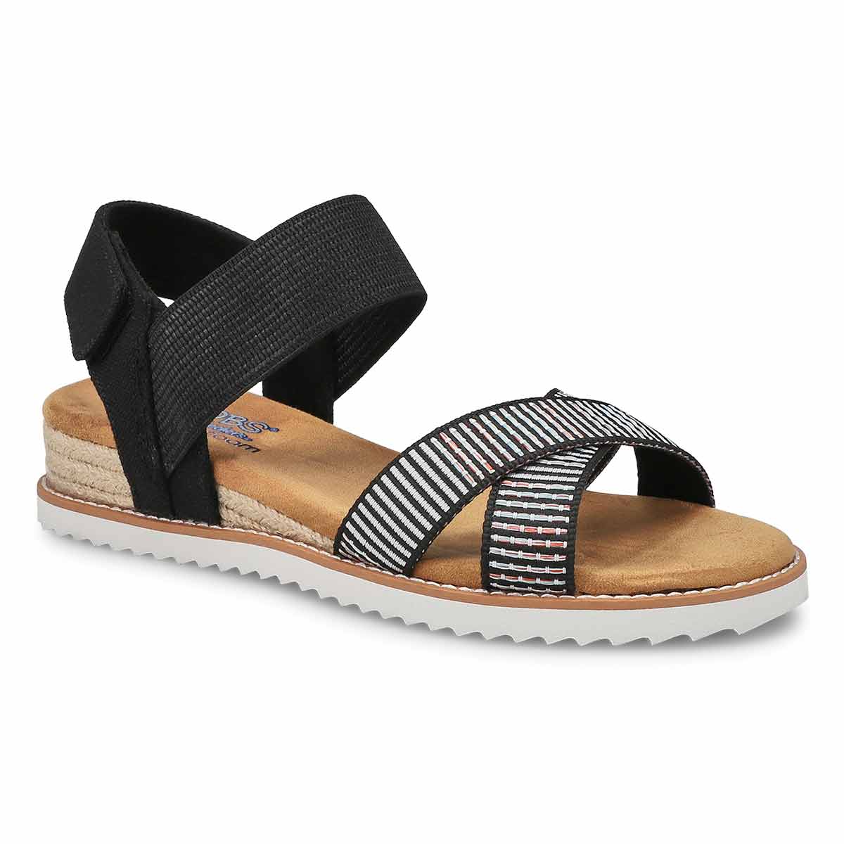 Women's Desert Kiss Cross Strap Sandal - Black/Multi