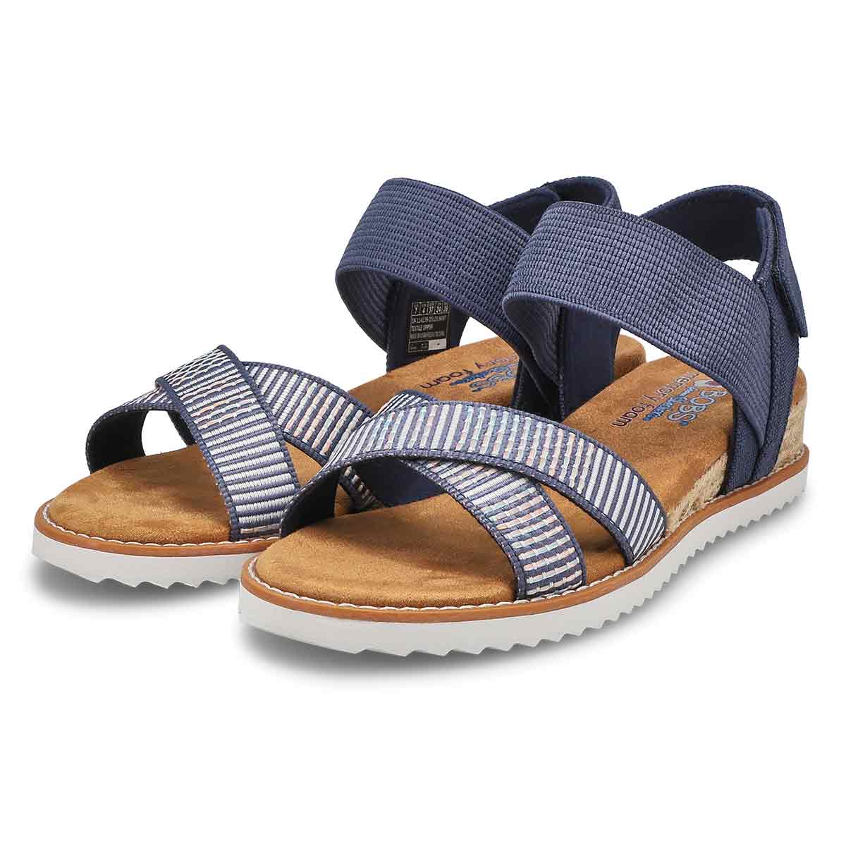 Women's Desert Kiss Cross Strap Sandal - Navy/Multi