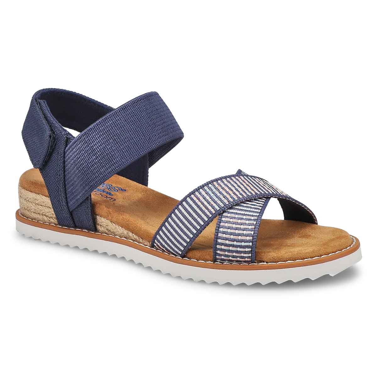 Women's Desert Kiss Cross Strap Sandal - Navy/Multi