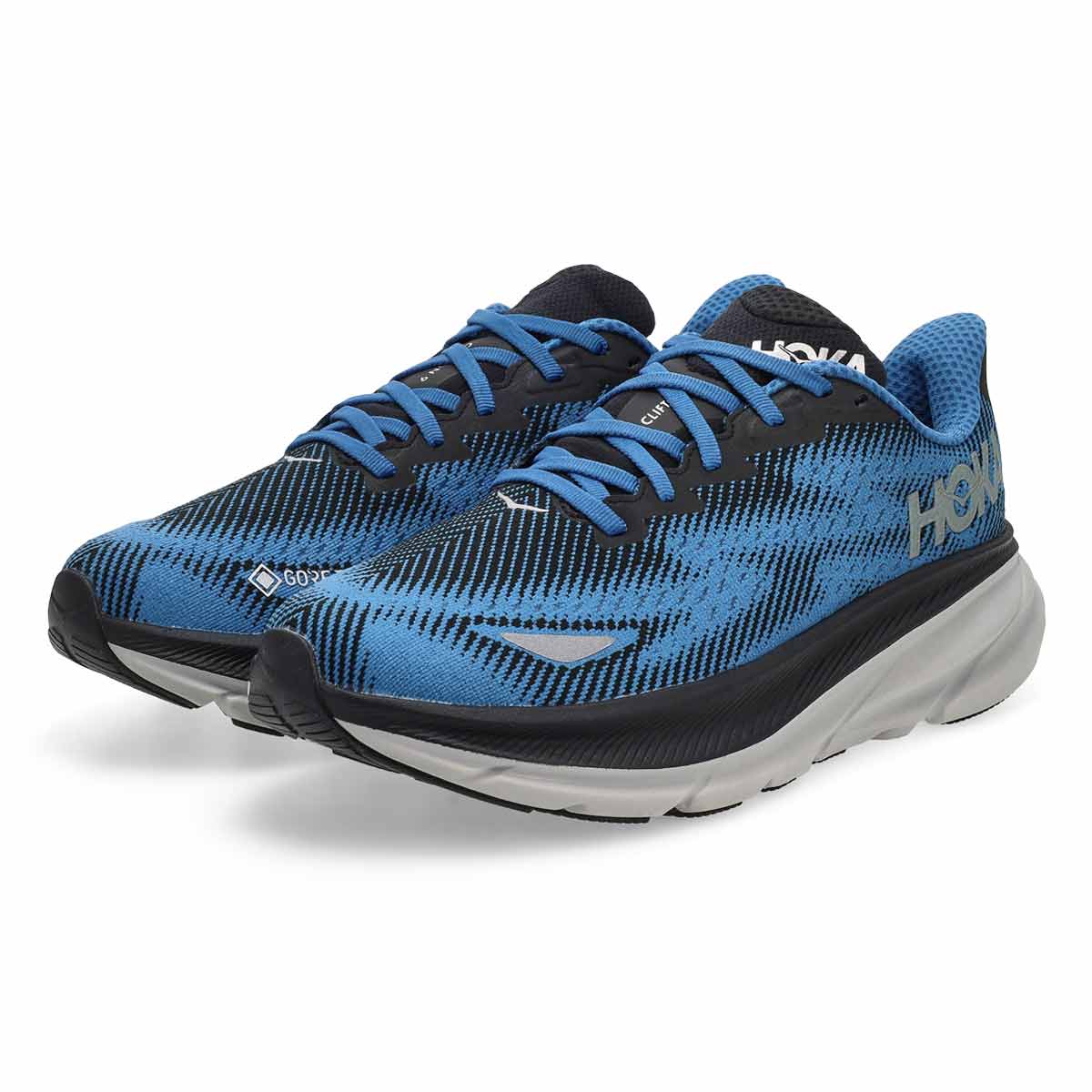 Men's Clifton 9 GTX Weatherproof Performance Sneaker - Black/Foggy Night