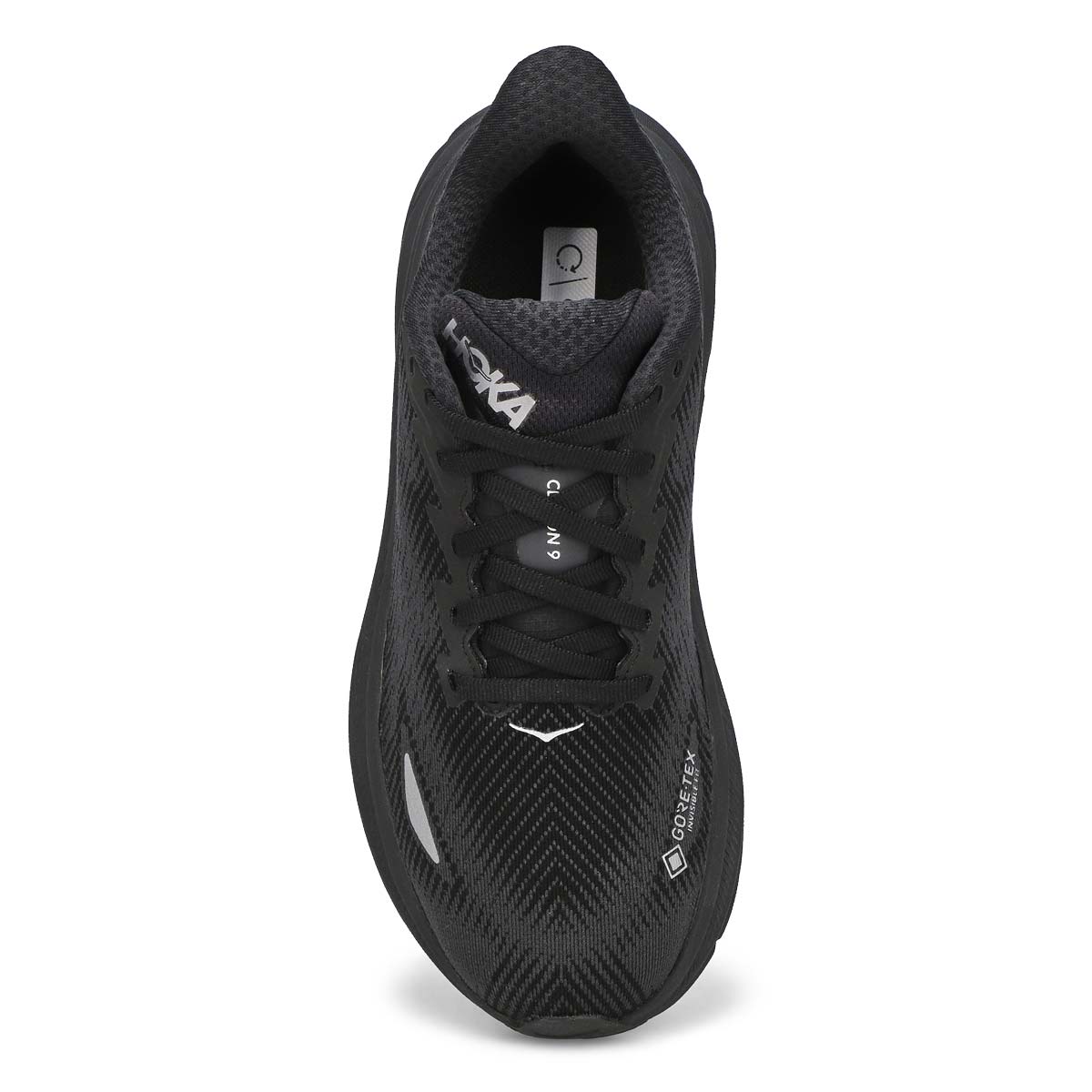 Chaussure de course de performance imperméable CLIFTON 9 GTX, noir/noir, femmes