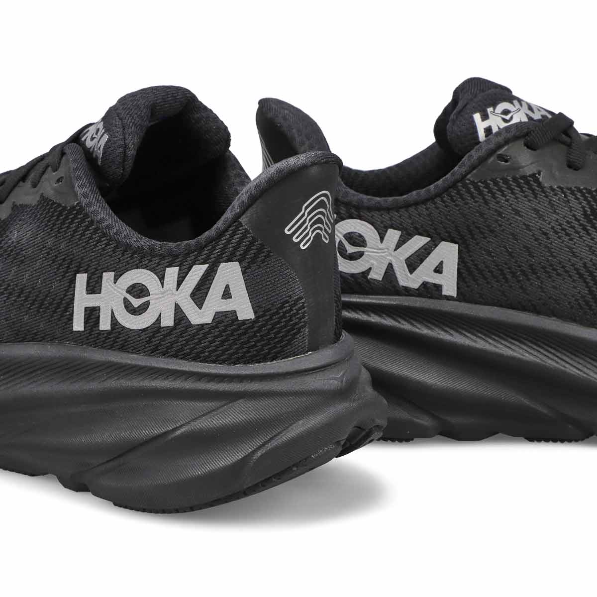 Chaussure de course de performance imperméable CLIFTON 9 GTX, noir/noir, femmes