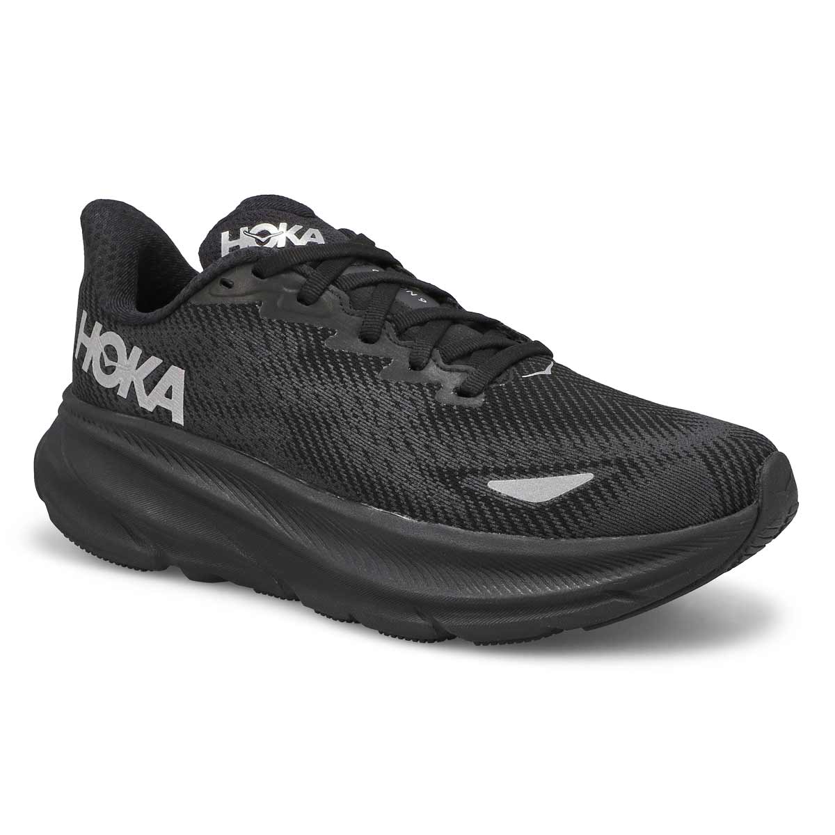 Chaussure de course de performance imperméable CLIFTON 9 GTX, noir/noir, femmes