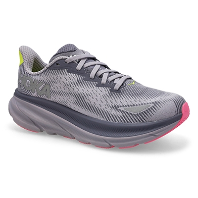 Lds Clifton 9 GTX Weatherproof Performance Sneaker - Grey Skies/Foggy Grey