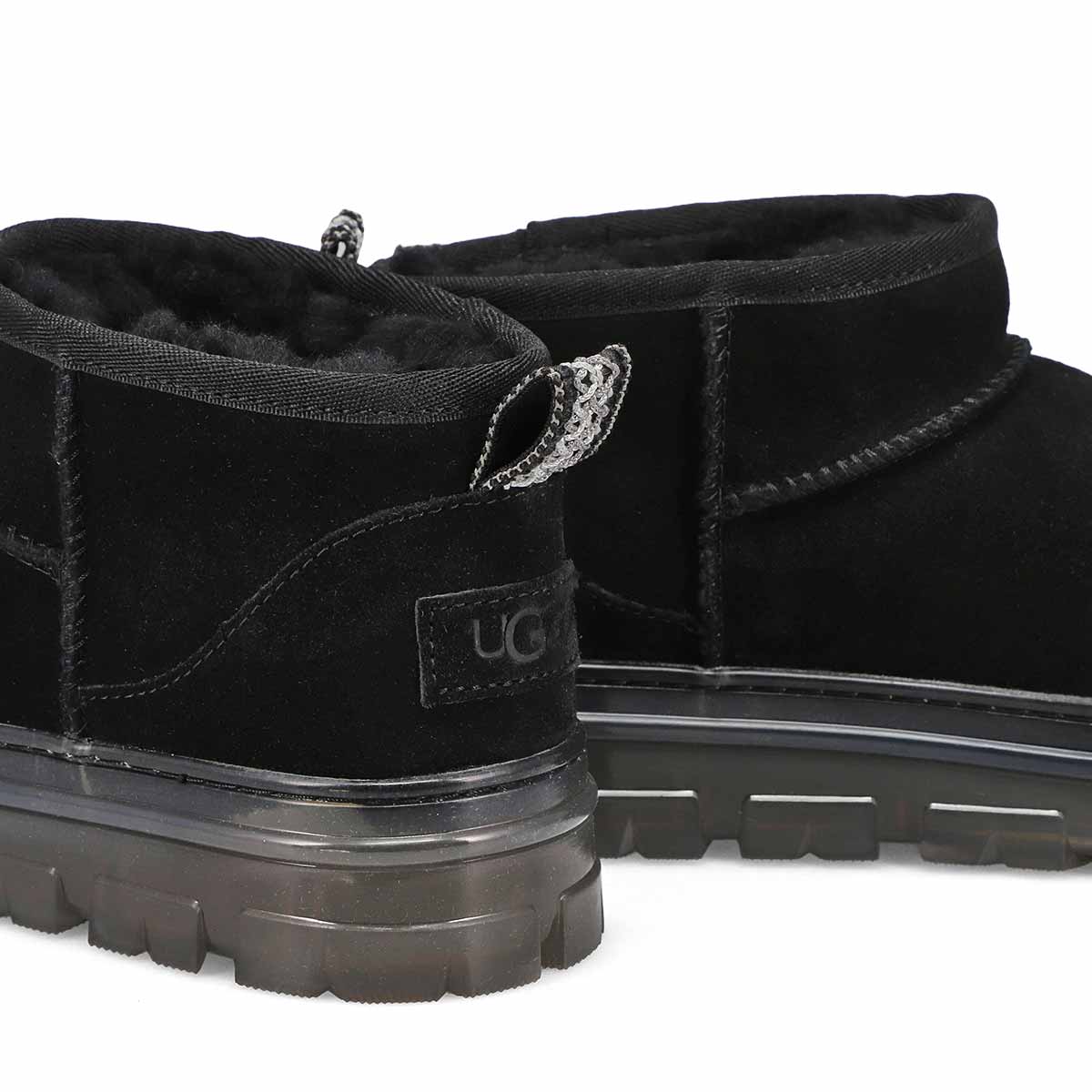 Botte CLASSIC ULTRA MINI CLEAR, noir, femmes