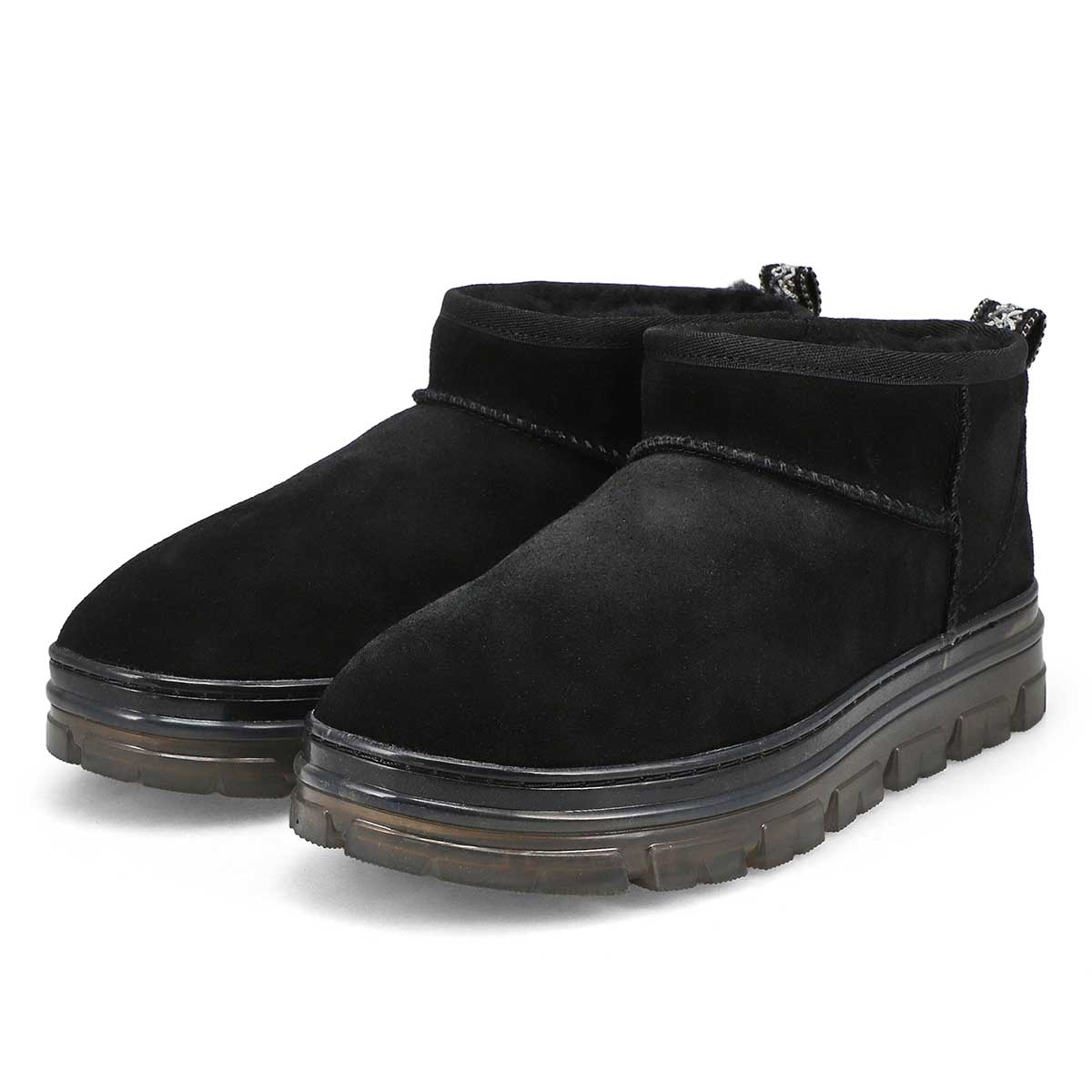 Botte CLASSIC ULTRA MINI CLEAR, noir, femmes